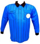 Classic  Referee Shirt  Long Sleeve Blue - Small